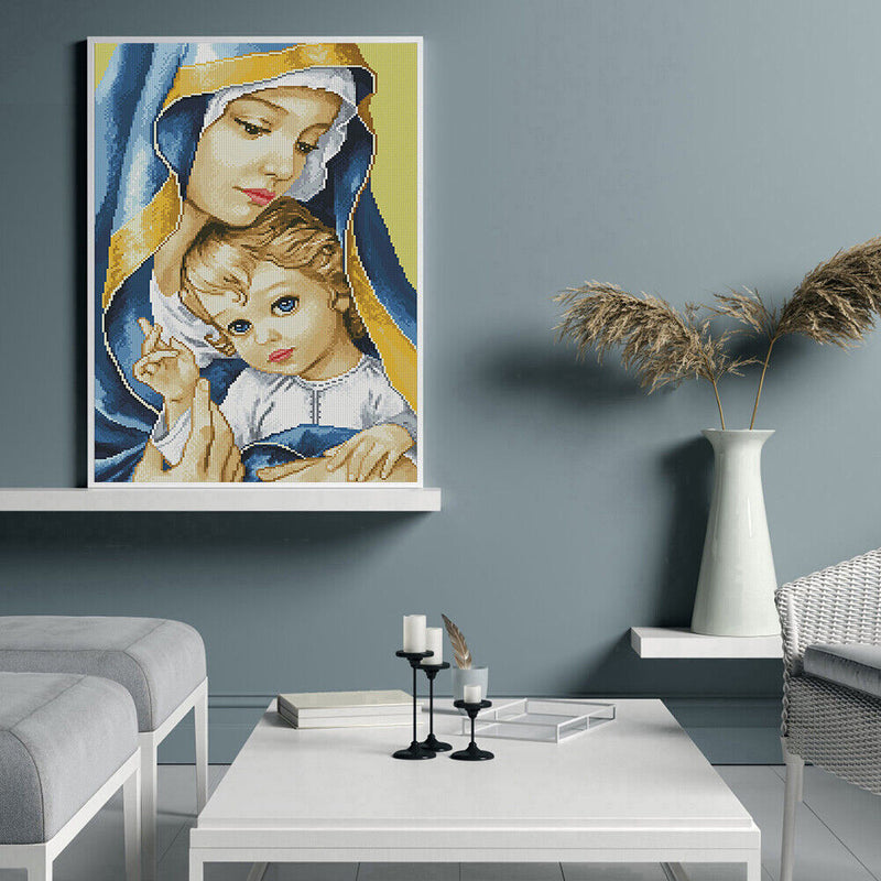 5D DIY Full Round Drill Diamond Painting Mother Love Cross Stitch Embroidery Kit