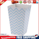 12pcs Wave Pattern Folding Popcorn Boxes for Birthday Party Wedding(Blue)