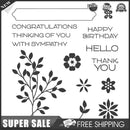Flower Birthday Transparent Silicone Seal Stamp for Scrapbooking DIY (B)