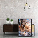 Frameless Oil Paint By Numbers Snow Deer DIY Canvas Picture Craft Kits