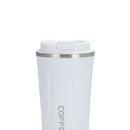 380ml Double Stainless Steel Coffee Car Mug Travel Insulated Bottle (White)
