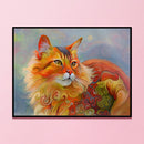 11CT Full Cross Stitch Color Cat Counted DIY Kits Handmade Cotton Embroidery