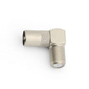 Aerial Male Adapter F Female To TV Male Right Angled Satellite Coax Connectors