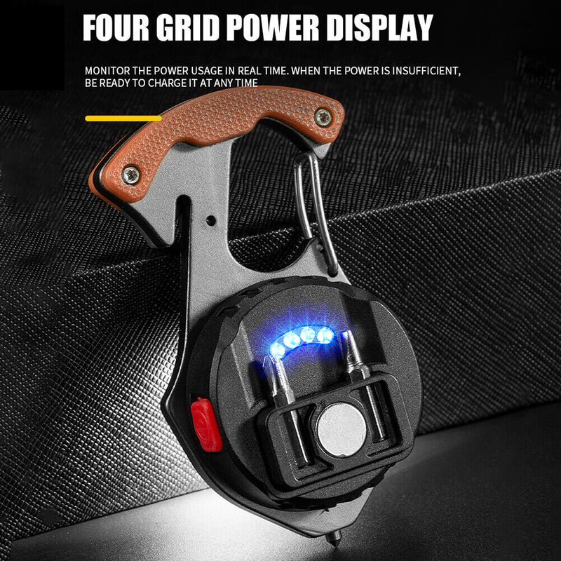 #A Portable COB LED Flashlight Torch USB C Rechargeable Outdoor Lighting Equipme