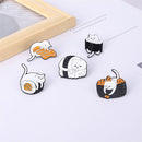 Clothes Cat Lapel Pin Sushi DIY Decoration Badge Enamel Pin Cartoon Brooch
