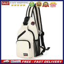 Fashion Women Oxford Cloth Solid Color Crossbody Chest Bag Travel Large Backpack