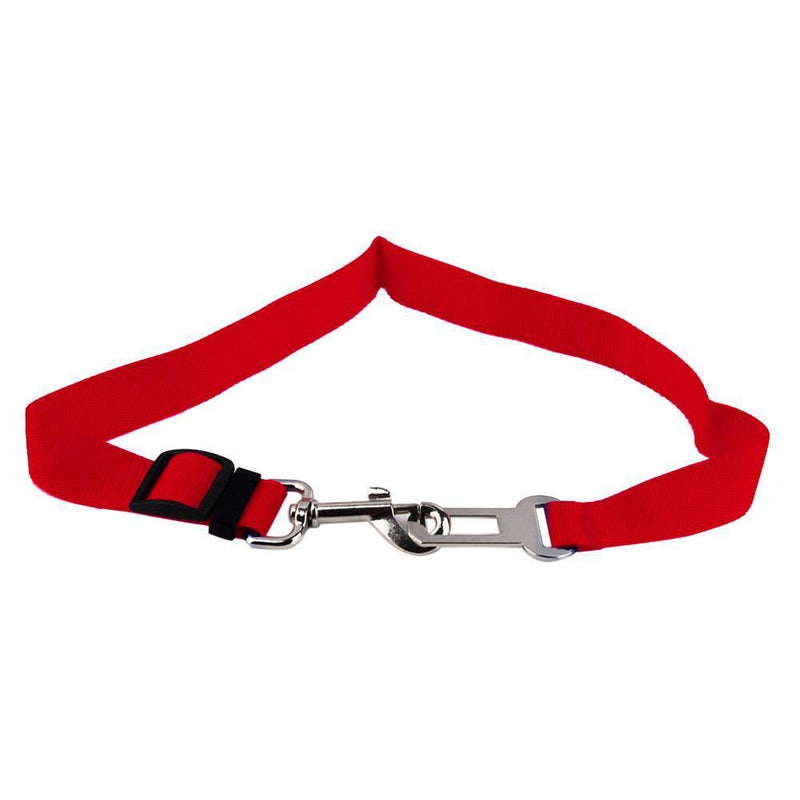 Adjustable Dogs Car Seat Belt Harness Pets Safe Seat Traction Rope (Red)
