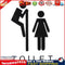 Removable Toilet Seat Bathroom Door WC Sign Waterproof Wall Stickers Newly