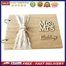 10/20 Pages Wedding Guestbook Signs Wood Guest Book Mrs Mr Photo Frame Decor