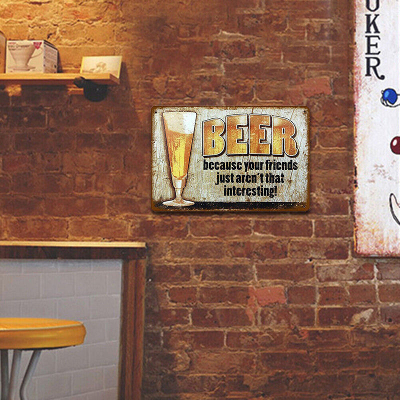 Wine Iron Painting Waterproof Metal Sign Plaque Poster Bar Hotel Decor (1)