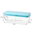 Ice Cube Tray with Lid Silicone Ice Maker Mold Bar Kitchen Tools (Blue) Newly