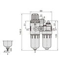 Element Air Pressure Filter Oil Water Separator Pneumatic Filter Regulator