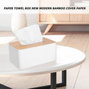 Living Room Restaurant Wood Cover Plastic Square Tissue Box Kitchen Storage Case