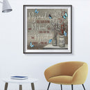 5D Letter Butterfly Full Round Drill Diamond Painting Craft Kit Home Wall Dec