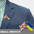 5PCS Ukraine UK Ukrainian Diplomat Brooch Flag Lapel Pin Badge STOP WAR