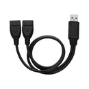 High Speed USB 2.0 Hub Cable Adapter Y Splitter Male To Dual Female