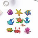 10pcs Non Slip Bathtub Stickers Marine Life Bath Self Adhesive Decals (001)