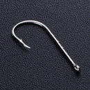 50pcs High Carbon Steel Barbed Fishing Hooks Sea Fishing Bait Holders(No.2)