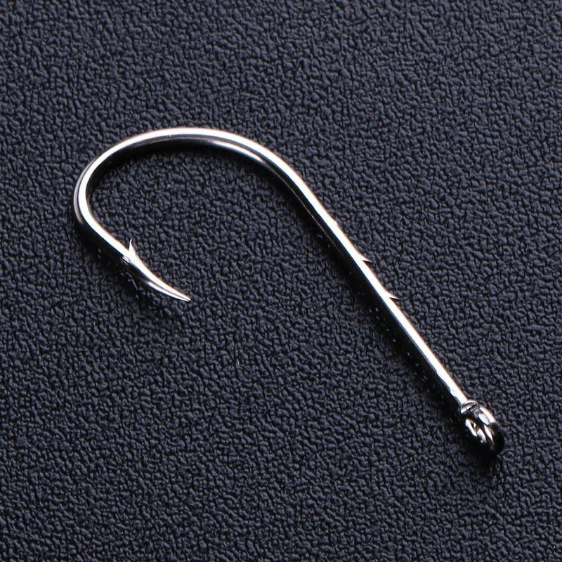 50pcs High Carbon Steel Barbed Fishing Hooks Sea Fishing Bait Holders(No.2)
