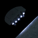 5-LED Flash Hiking Hat Clip Lights Camping Headlamp Cap Brim Lamp Headlight