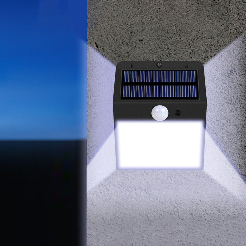 Solar Outdoor LED Wall Lamp PIR Motion Sensor Sunlight Garden Decor (White)