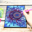 DIY Flower Special Shaped Diamond Painting 50 Pages Sketchbook A5 Notebook Gift