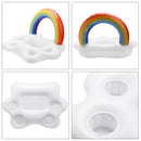 Inflatable Drink Holder Pool Rainbow Floating Fruit Serving Bar Table Tray Newly