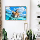 Painting By Numbers Kit DIY Tiger Hand Painted Canvas Oil Art Picture Gift