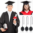 Graduation Cap Tassel DIY Memorial Photo Uniforms Student Pendant (Black) Newly
