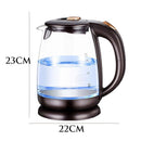 Light Boil-Dry Protection 1500W Glass Kettle Camping Cooker Tea Kettle 1.8L