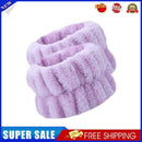 2pcs Absorbent Sweatband Flannel Waterproof for Washing Face (Purple)