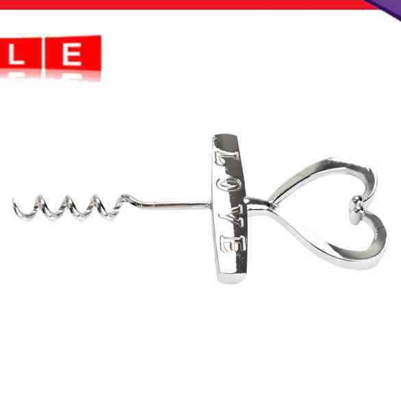 Creative Heart-Shaped Red Wine Bottle Opener Corkscrew Can Opener
