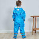 Kids Rain Suit Toddler Raincoat Unisex Baby Waterproof Coverall (Blue S)