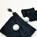 Golf Clubs Towel Black 25x25cm for Men Husband Boyfriend Dad Birthday Gifts
