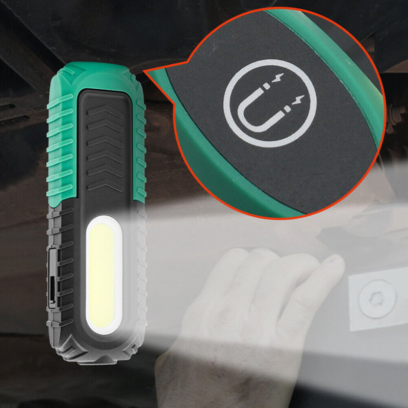 COB LED Foldable Flashlight Torch Portable Emergency Car Inspection Work Ligh