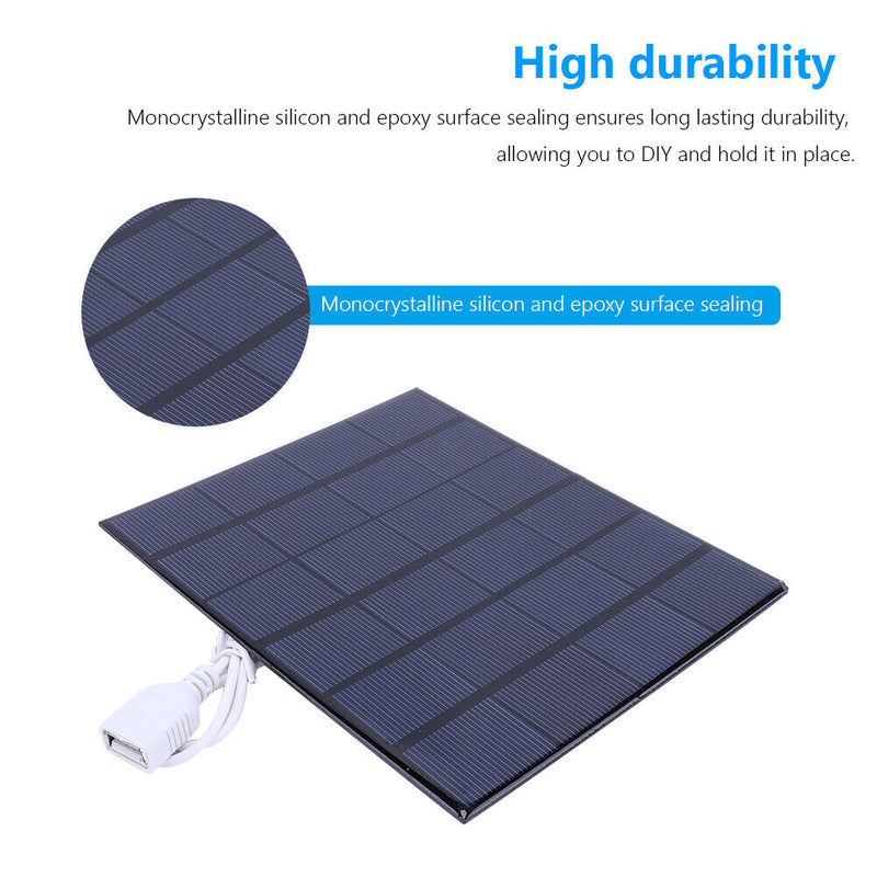 Portable Solar Charger Camp Equipment 165x135mm for Phone/3-5V Battery Char