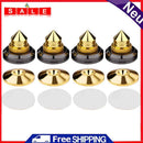 4pcs Copper Speaker Spikes Stand CD Subwoofer Amplifier Turntable Isolation Feet