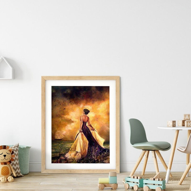 5D DIY American Woman Full Round Drill Diamond Painting Kit Rhinestone