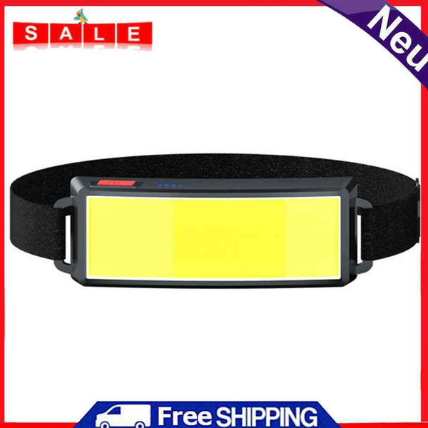 Portable COB LED Headlight Flashlight USB Rechargeable Outdoor Headlamp