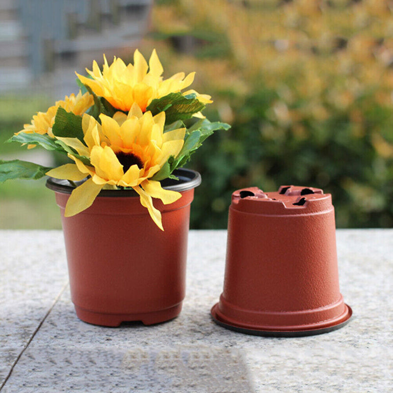Plastic Gardening Grow Flower Pot Growing Planter Seeds Nursery Planting Holder