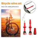 2pcs Bicycle Tubeless Valve Set Bike CNC Machined Anodized Tool (44mm Red) Newly