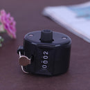 Clicker Counter 4 Digit Number Counters Plastic Shell Hand Held(Black)