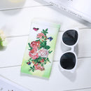 DIY Diamond Painting Glasses Storage Bags Waterproof (YD011) (Flower Butterfly)