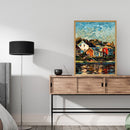 River House Frameless Picture Oil Paint By Numbers Hand Painted Picture Kit