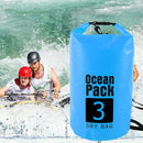 Waterproof Dry Bag Pack Sack Swimming Kayaking Boat Trekking (3L Sky Blue) Newly
