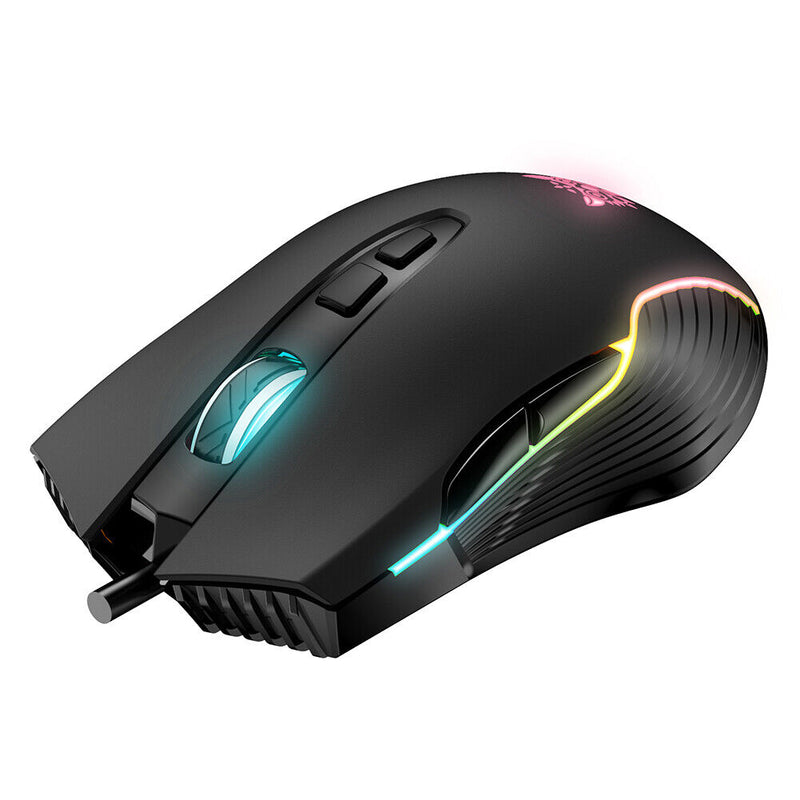 ONIKUMA CW905 USB Wired Mouse Non-Slip 6-Gear Adjustable RGB Mouse (Black)
