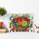 Diamond Drawing Colorful Daisy Flower Bouquet, Specially Shaped Partial Drilling