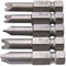 5pcs 50mm U4-U8 S2 Alloy Steel Magnetic U Shaped Electric Screwdriver Bits Newly