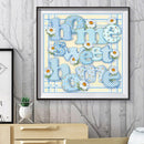 5D DIY Full Round Diamond Painting Rhinestone Home Needlework Sets Modern Dec