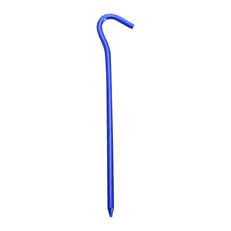 10pcs Aluminium Alloy Tent Pegs with Hooks Garden Stakes Ground Nail (Blue)